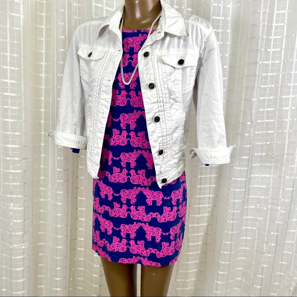 'Marlowe' Elephant Print Pima Cotton Minidress XS